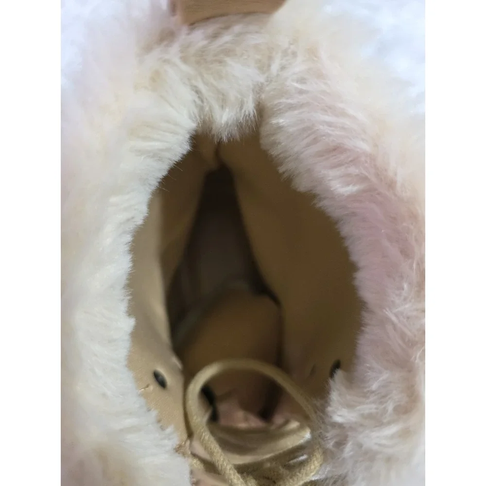 Forever 21 Beige boots women size 10 With Tags Faux‎ Fur Winter Casual Suede